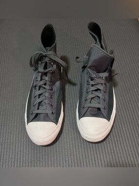 Converse Black High-Top Sneakers with White Accents